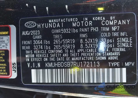 2024 Genesis Gv80 2.5T Awd from USA, damaged, VIN KMUHBDSB7RU172113